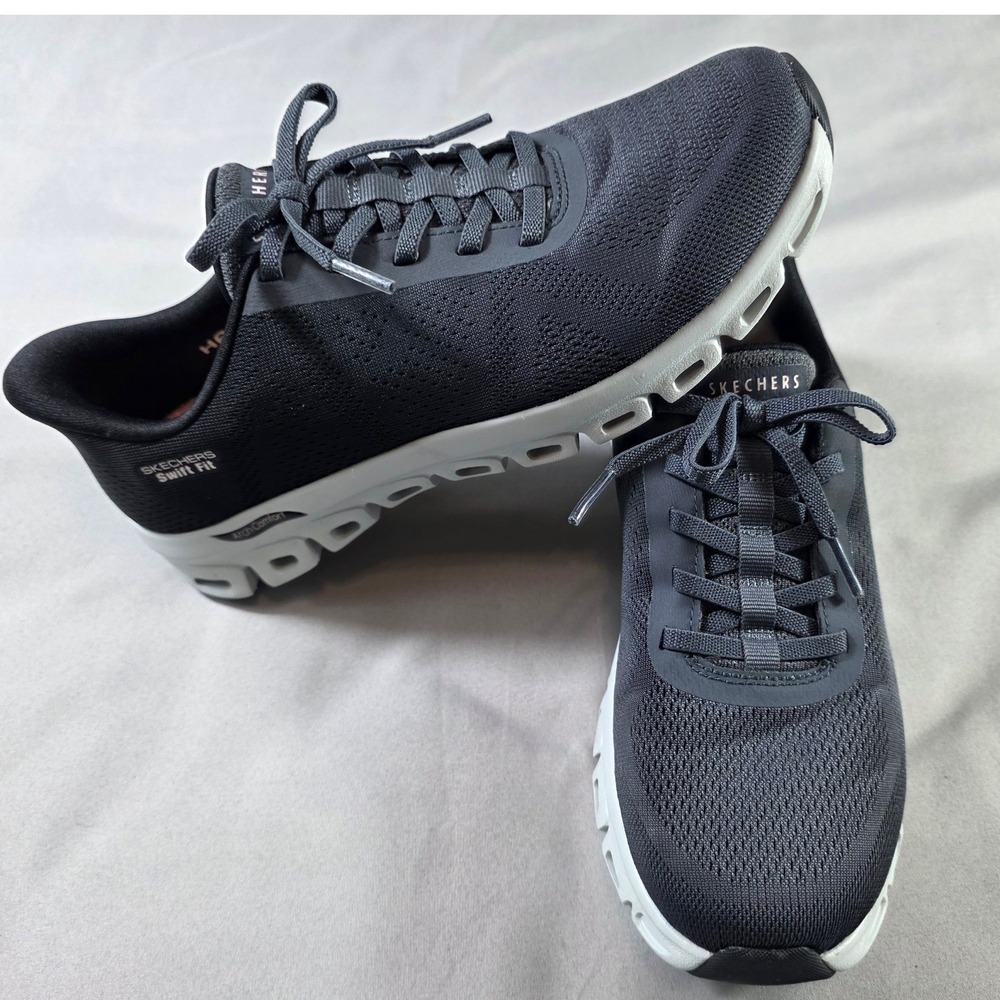 Skechers Swift Fit Sneakers Women 8.5 Black Arch Comfort 179276 EUC
